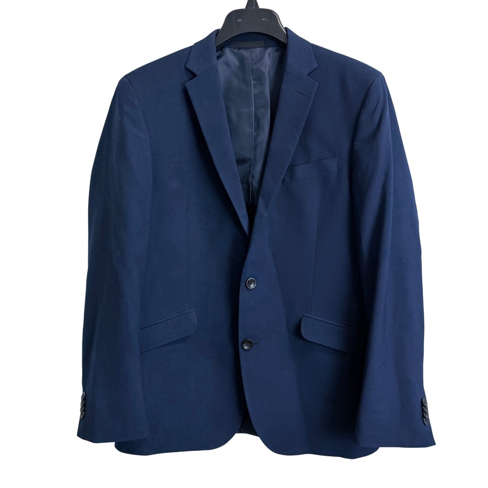 Kenneth Cole Reaction Mens 38R Navy Blue Techni-Cole Blazer Suit Jacket